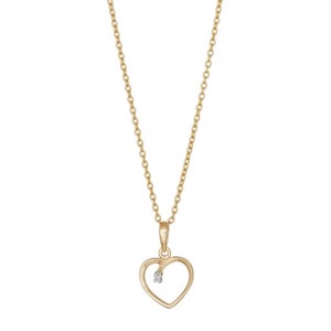 14kt. guld hjerte med diamanter 20552040500